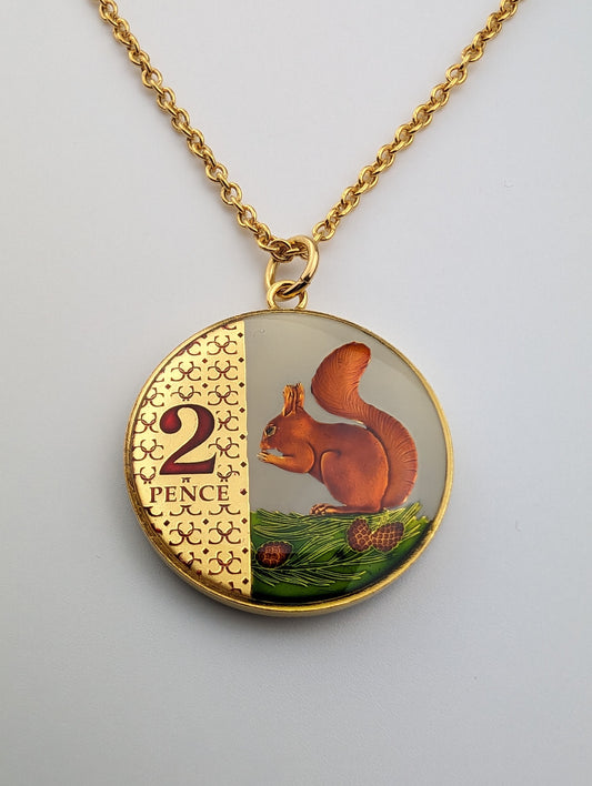 King Charles III Two Pence - Enamelled Coin Necklace