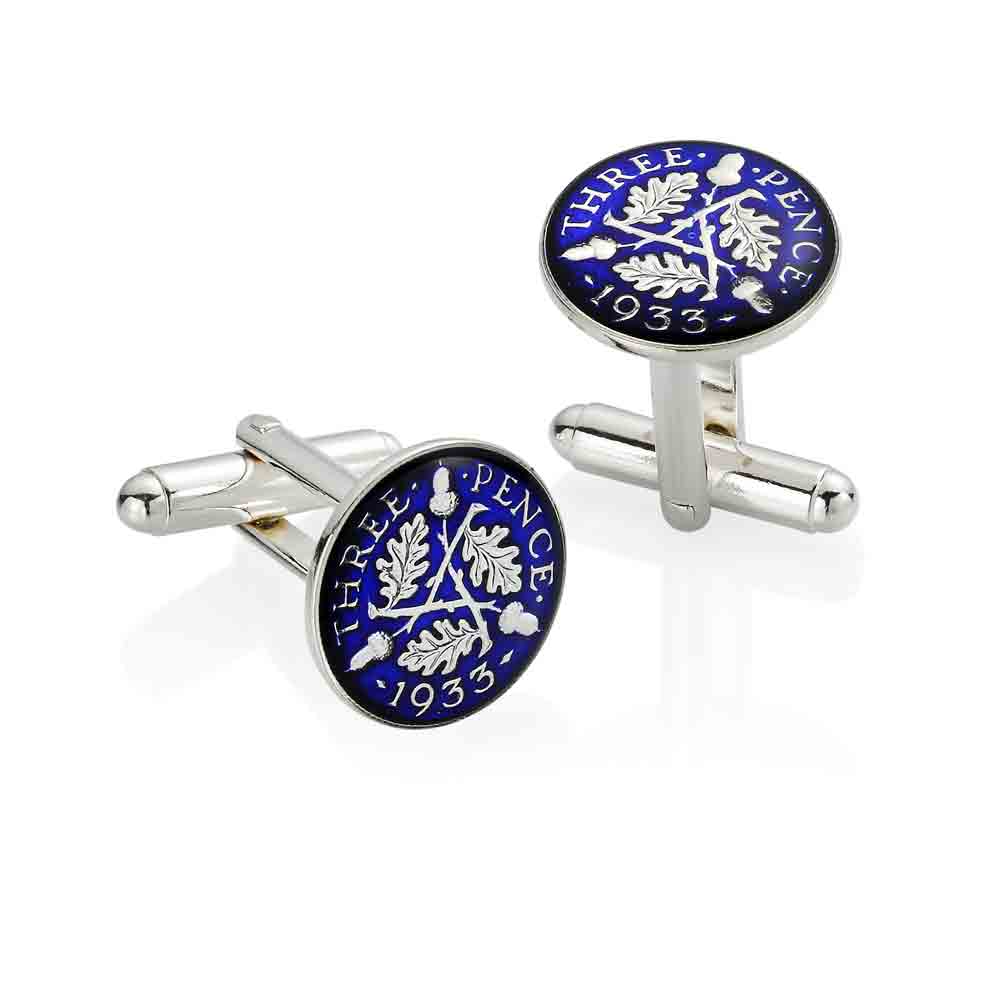 Outlet 1962 Threepenny - Enamelled Coin Cufflinks