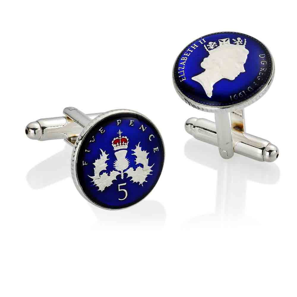 2007 One Penny - retail Enamelled Coin Cufflinks